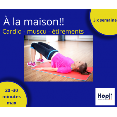 Cardio-muscu-étirements- rediffusion Session Hiver 2024